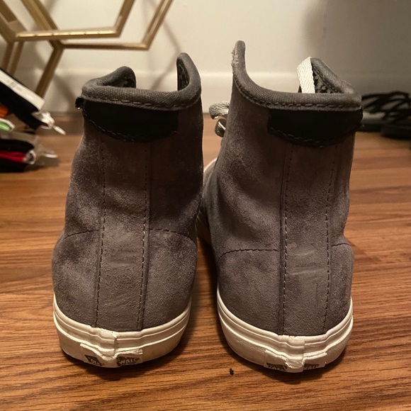 SOLD Gray High Top Vans with Knit Sweater Tongue - Picture 3 of 4